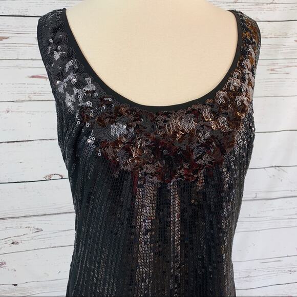 White House Black Market sequin black party dress - Picture 2 of 7